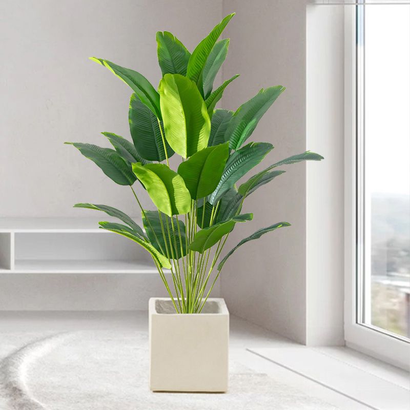 Artificial Plants Large Tropical Palm Tree Fake Banana Plants Leaves Real Touch Plastic Monstera For Home Garden Party Decor