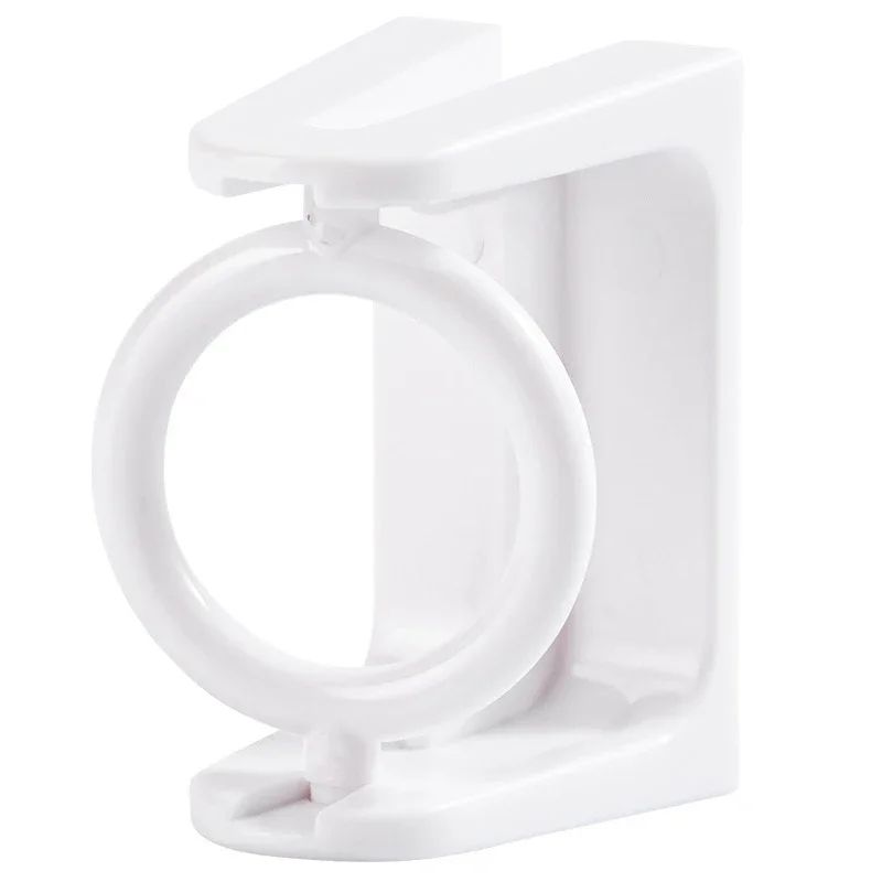 360° Rotatable Retractable Pole Fixator for Non-drilling Strong Adhesive Hooks Towel Rod Shower Curtain Rod Bracket