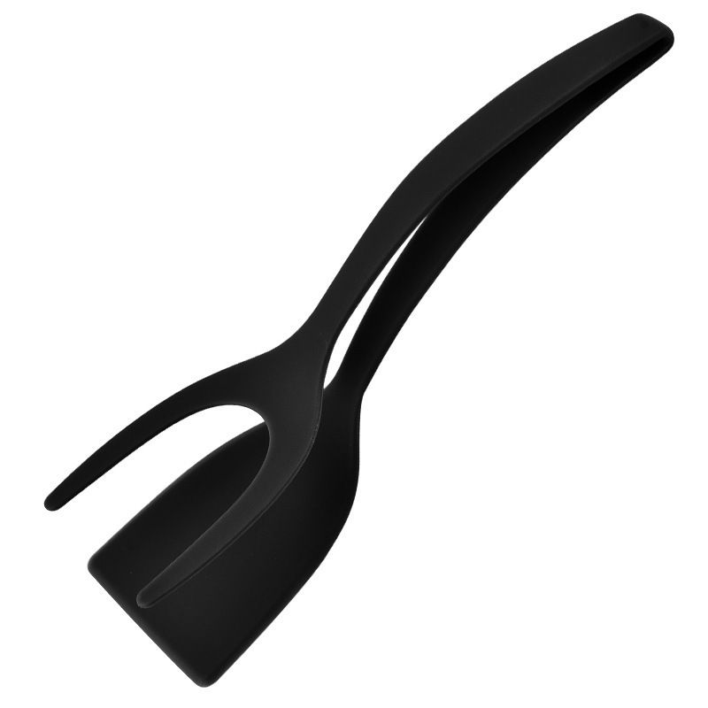 New 2 in 1 Grip Flip Spatula Tongs Egg Flipper Spatula Nylon Non Stick Coating Pancake Fish French Toast Omelet Making Tool