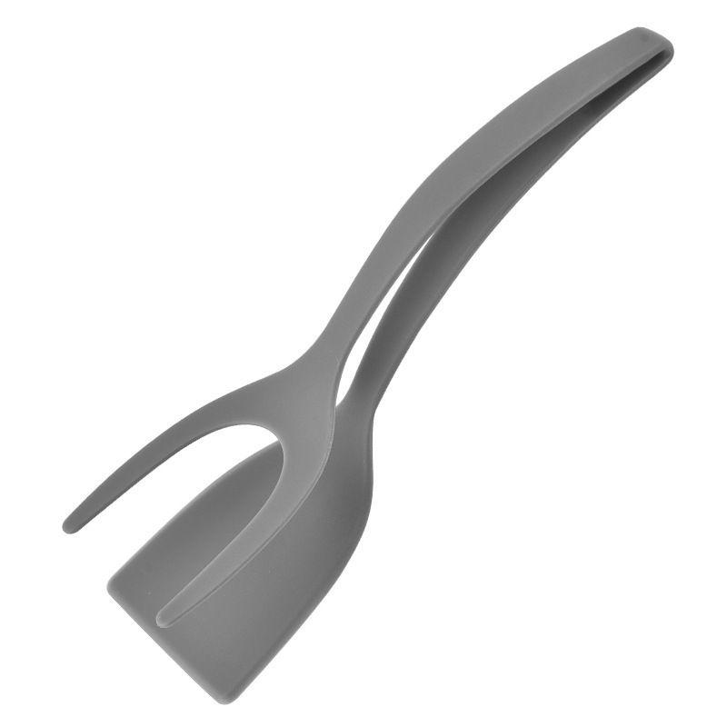 New 2 in 1 Grip Flip Spatula Tongs Egg Flipper Spatula Nylon Non Stick Coating Pancake Fish French Toast Omelet Making Tool