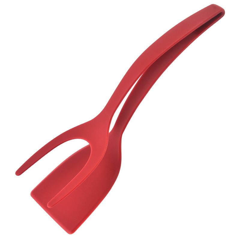 New 2 in 1 Grip Flip Spatula Tongs Egg Flipper Spatula Nylon Non Stick Coating Pancake Fish French Toast Omelet Making Tool