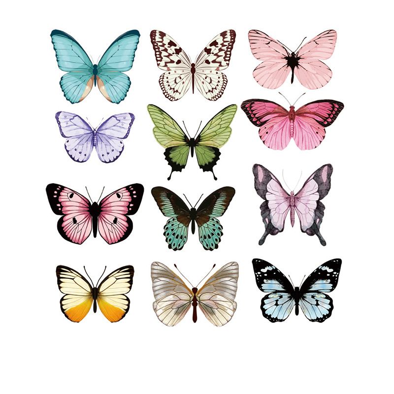 New 32Pcs/Lot Crystal Butterflies 3D Wall Sticker Beautiful Butterfly Living Room For Kids Room Wall Decals Home Decoration