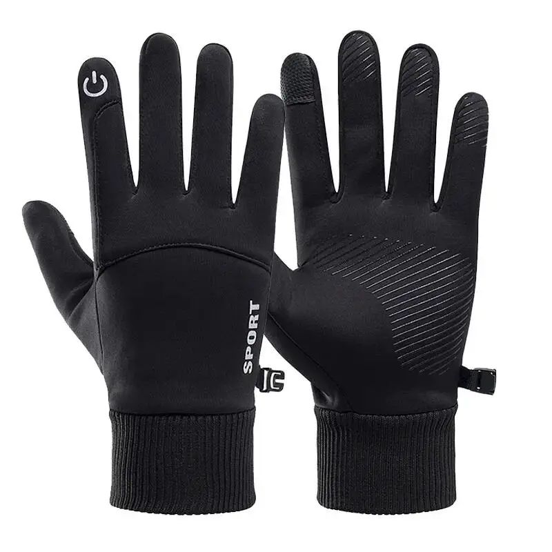 Winter Warm Full Fingers Waterproof Cycling Outdoor Sports Running Motorcycle Ski Touch Screen Fleece Gloves