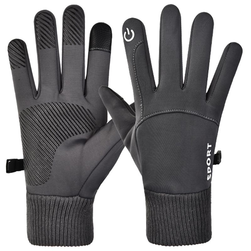 Winter Warm Full Fingers Waterproof Cycling Outdoor Sports Running Motorcycle Ski Touch Screen Fleece Gloves