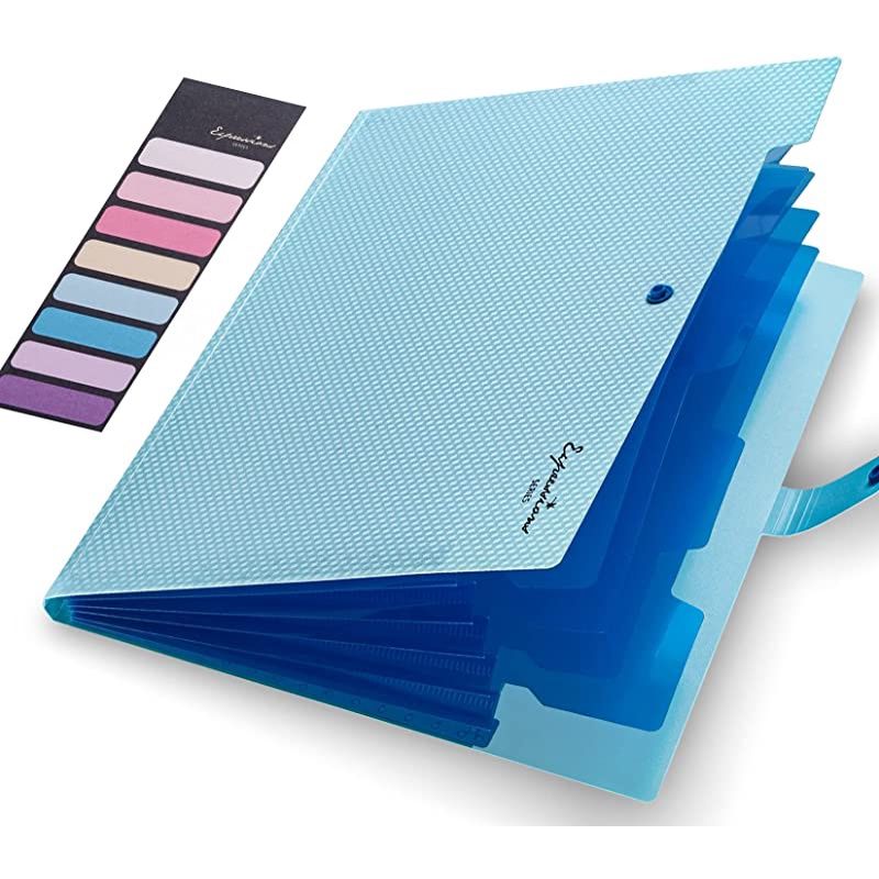 Expanding File Folder,5 Pocket Folders for Documents,Portable Paper Organizer for School Office Supplies,A4 Size