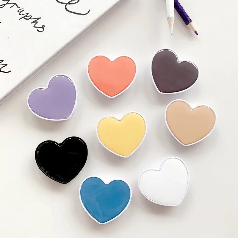 Heart Shaped Phone Socket Holder Finger Grip Bracket Support Telephone for IPhone 15 14 13 Samsung Pocket Socket Stand