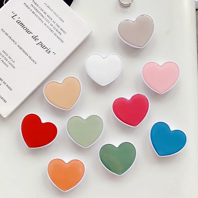 Heart Shaped Phone Socket Holder Finger Grip Bracket Support Telephone for IPhone 15 14 13 Samsung Pocket Socket Stand