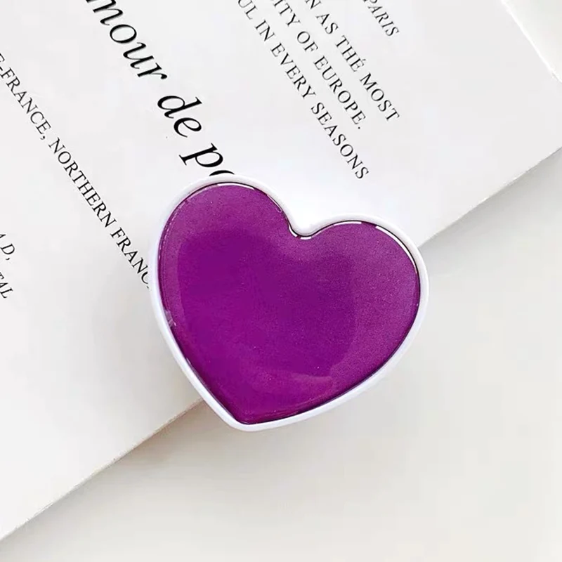 Heart Shaped Phone Socket Holder Finger Grip Bracket Support Telephone for IPhone 15 14 13 Samsung Pocket Socket Stand