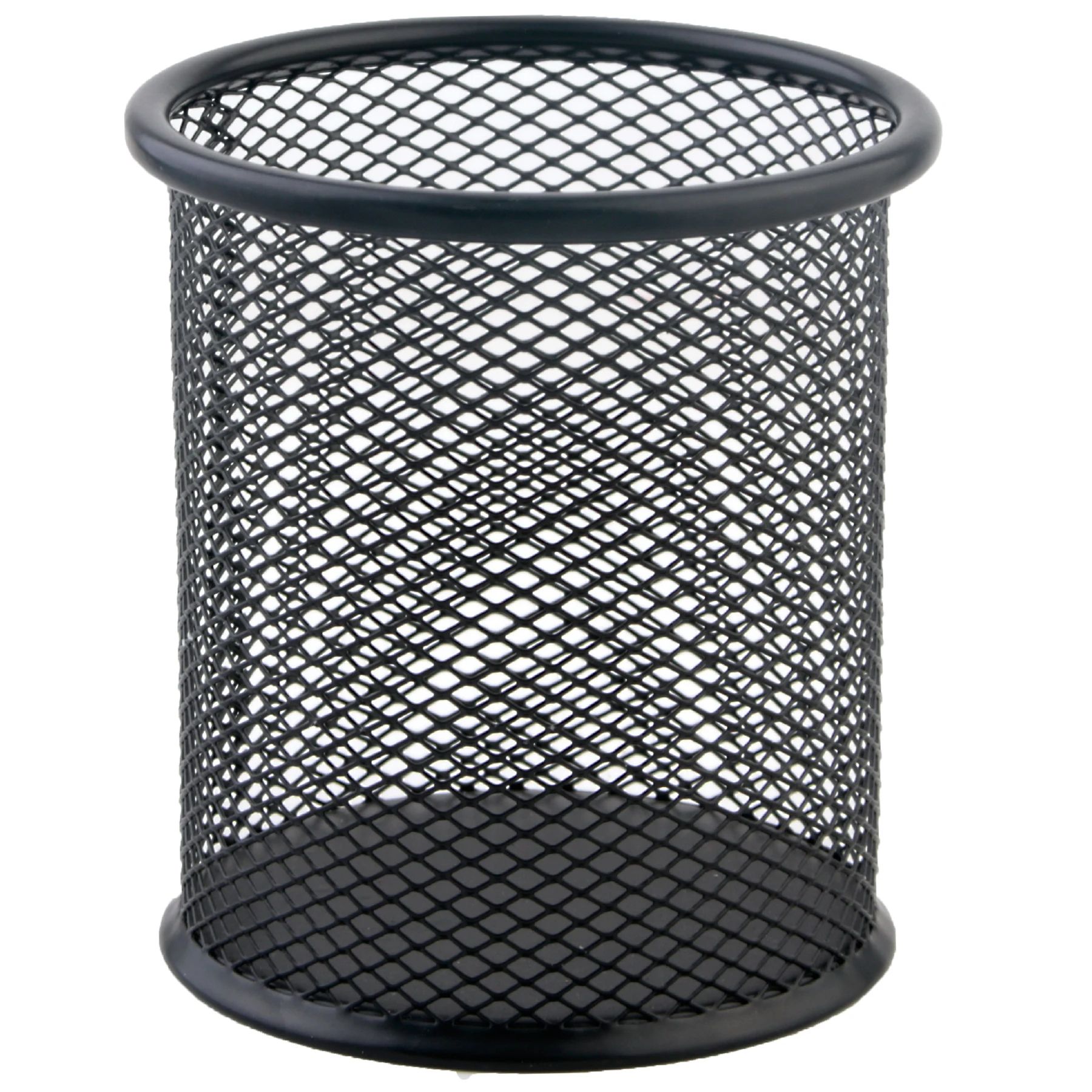 Pencil Holder Office Desk Metal Mesh Square Round Pen Pot Cup Case Container Organiser Durable Pencil Case