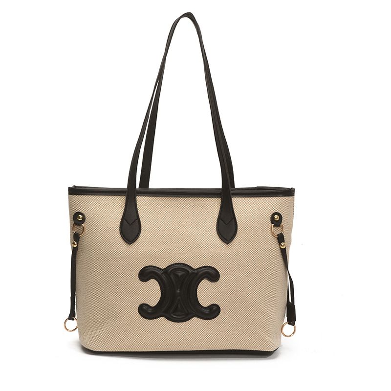 bmh7016 Summer Contrasting Colors To Work Commuter Bag Women's Fashion Versatile Tote Bag 2025 New Large-capacity Shoulder Bag