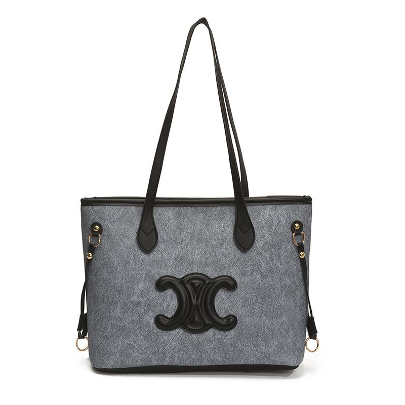 bmh7016 Summer Contrasting Colors To Work Commuter Bag Women's Fashion Versatile Tote Bag 2025 New Large-capacity Shoulder Bag