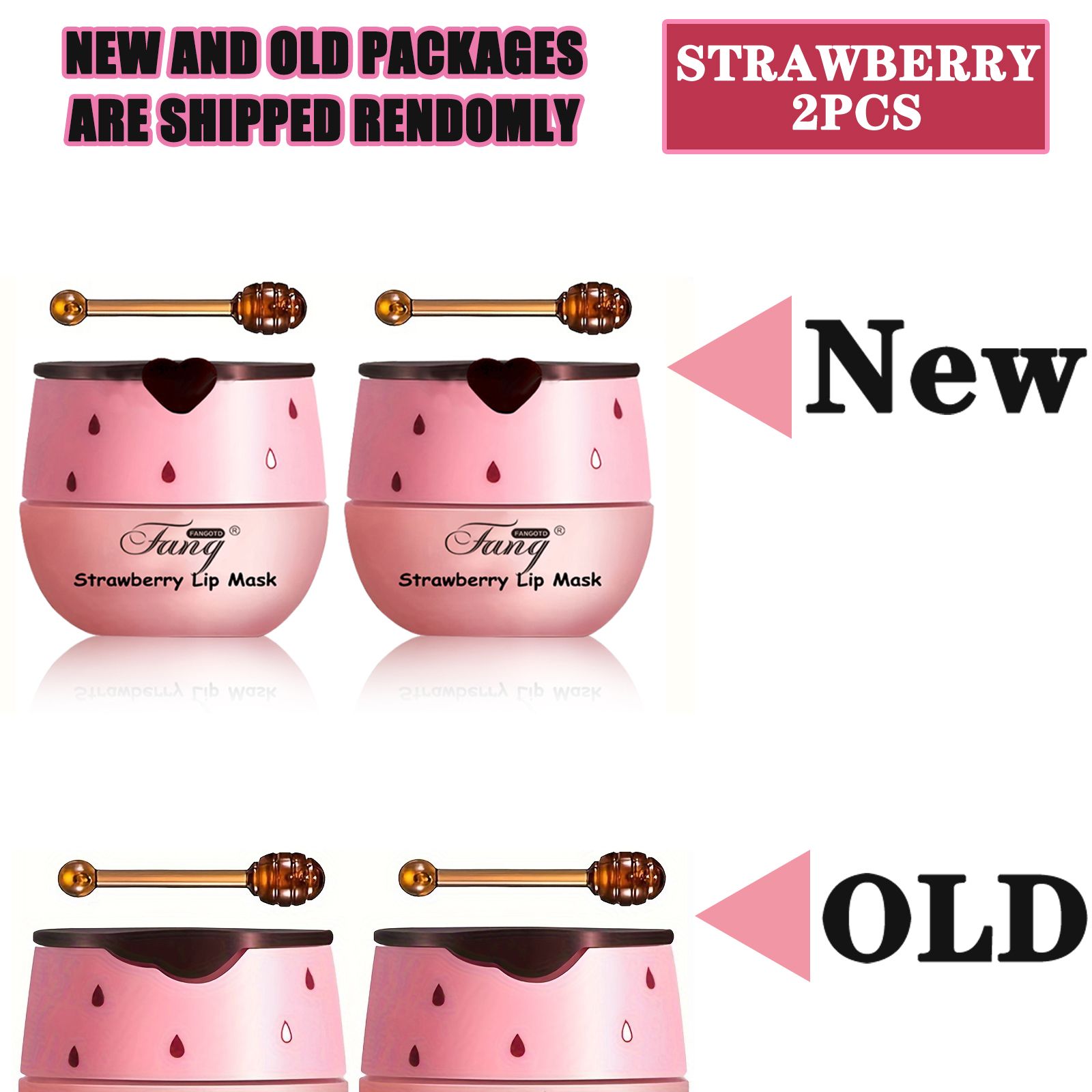 2 Pack Bee Balm Lip Balm, Exfoliating & Hydrating & Prevention Dry and Cracked Lip Scrubs Lip Sleeping Mask Reduces Lip Lines