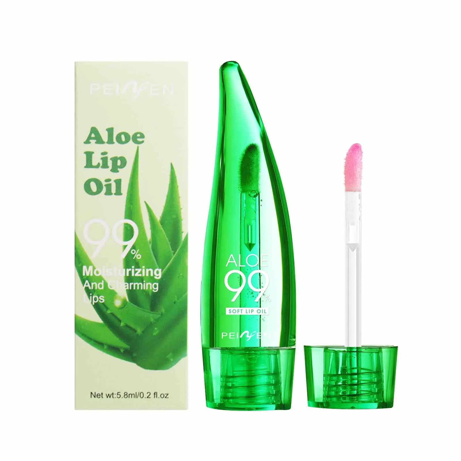 99% Aloe Vera Temperature - changing Lip Balm, Anti - dryness, Long - lasting Moisturizing, Transparent Liquid Lip Care Product
