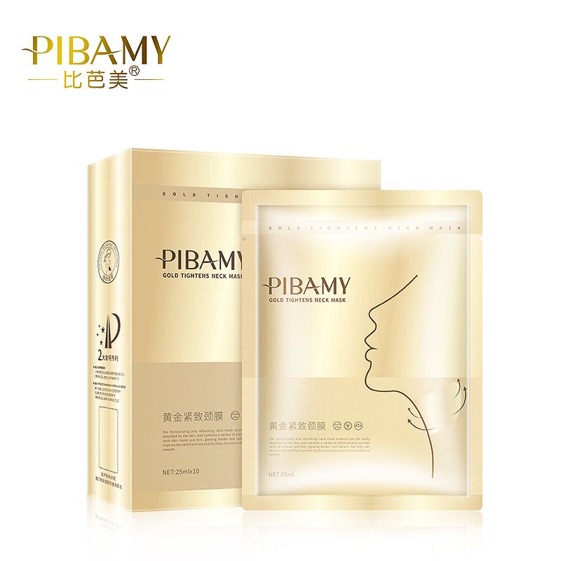 10pcs Gold Firming Neck Mask Moisturizing Anti Wrinkles Anti-aging skincare Neck Masks Beauty Necks Skin Care Products