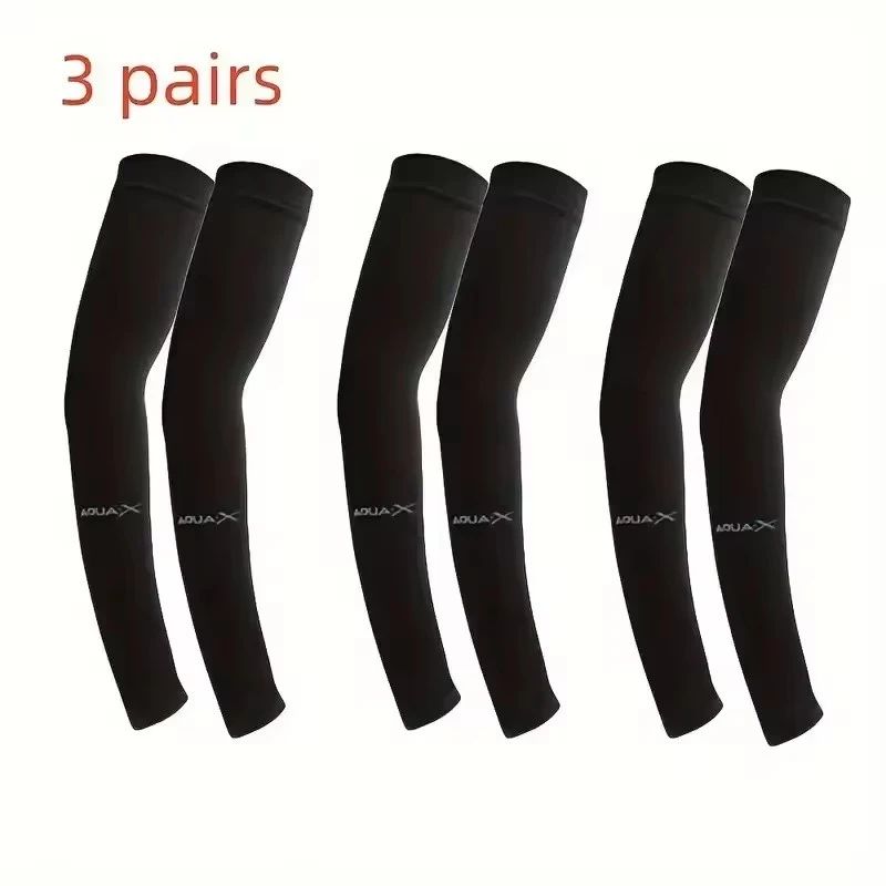 Men's Summer Sports Arm Protection UV Protection Sun Shading Ice Silk Cycling Ice Sleeves Outdoor Running Fitness Arm Cover