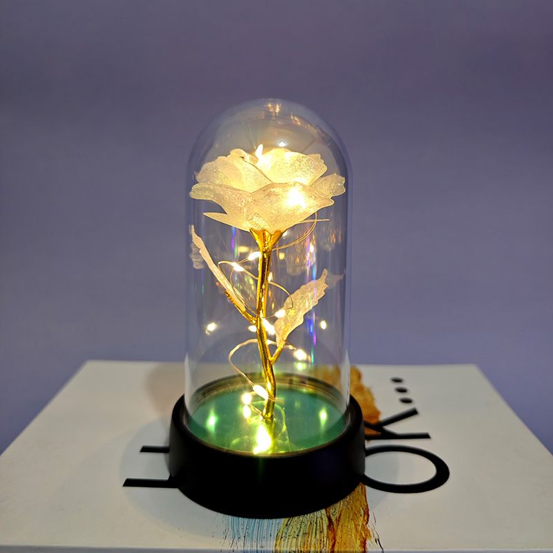 Artificial Rose Flowers Valentines Day Gift for Girlfriend Eternal Rose LED Light Foil Flower Wedding Decor Christmas Gifts