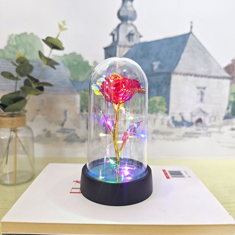 Artificial Rose Flowers Valentines Day Gift for Girlfriend Eternal Rose LED Light Foil Flower Wedding Decor Christmas Gifts