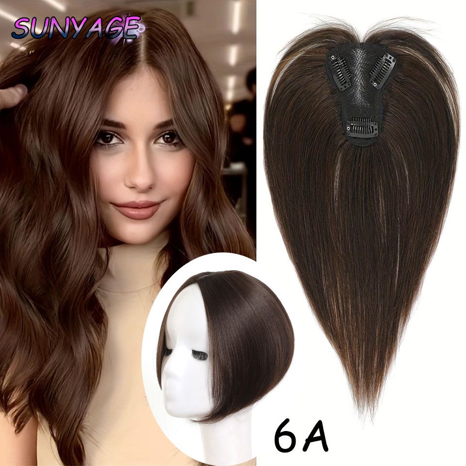 Wig Bangs Clip In Natural Synthetic Hair Bangs Fringe Hair Pieces Middle Part Hair Extension Topper For Women Hair Loss