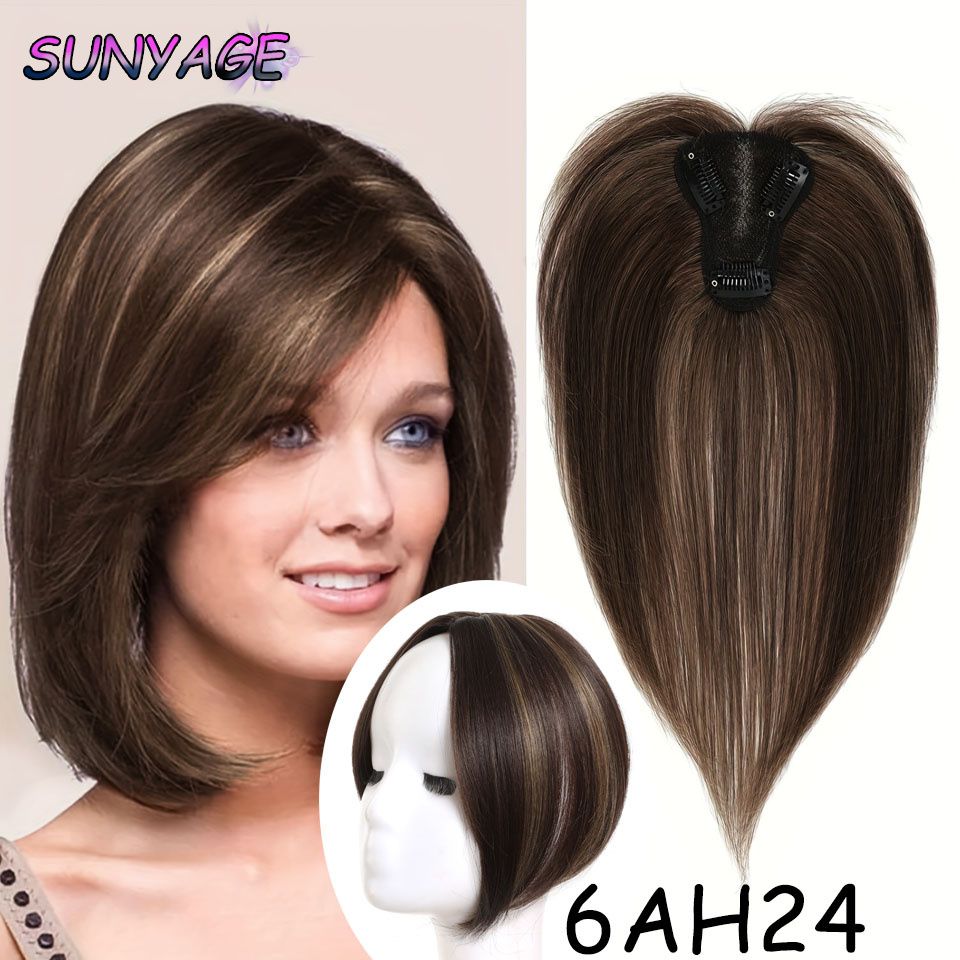 Wig Bangs Clip In Natural Synthetic Hair Bangs Fringe Hair Pieces Middle Part Hair Extension Topper For Women Hair Loss