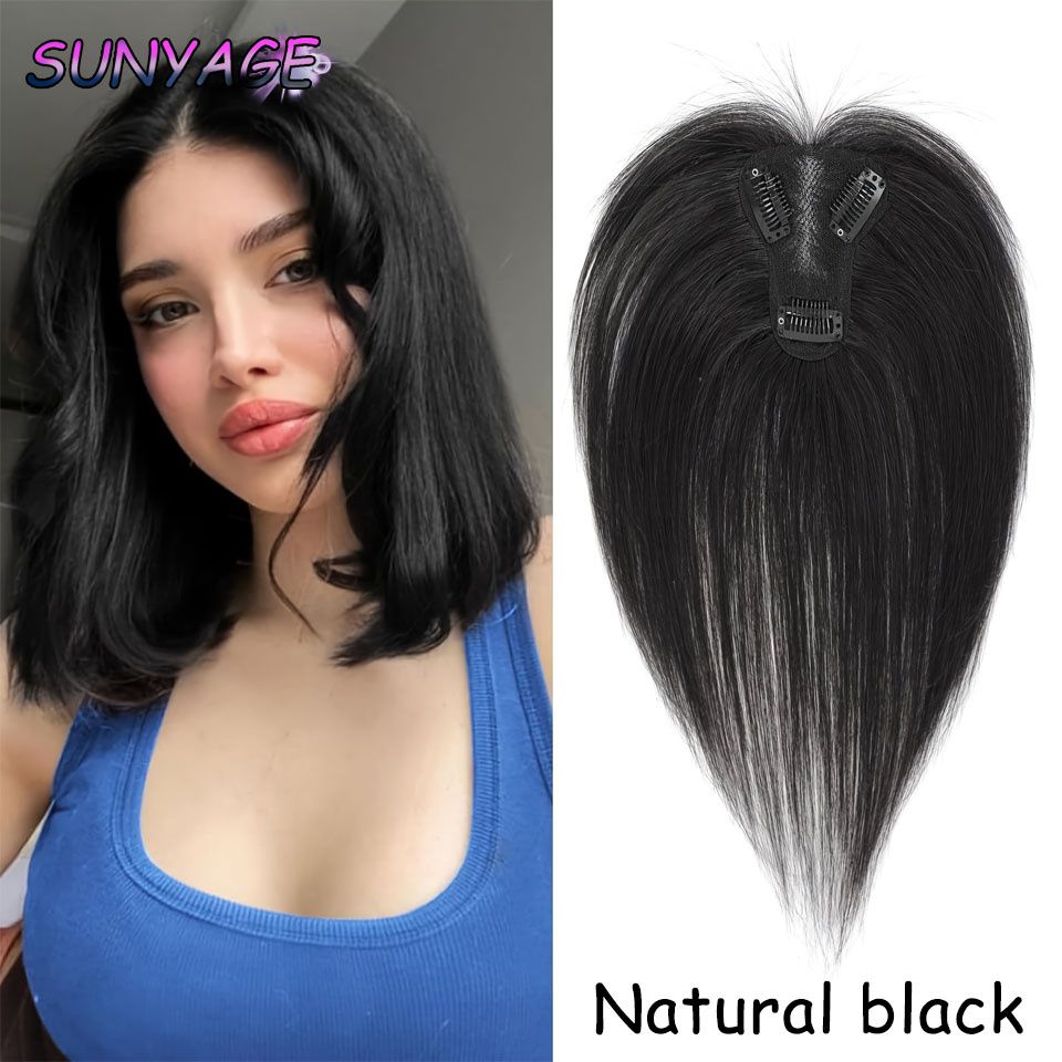 Wig Bangs Clip In Natural Synthetic Hair Bangs Fringe Hair Pieces Middle Part Hair Extension Topper For Women Hair Loss