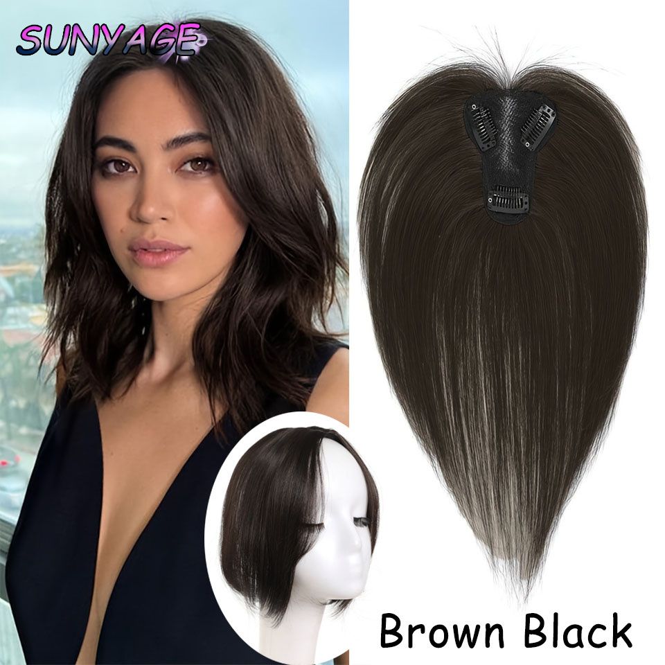 Wig Bangs Clip In Natural Synthetic Hair Bangs Fringe Hair Pieces Middle Part Hair Extension Topper For Women Hair Loss