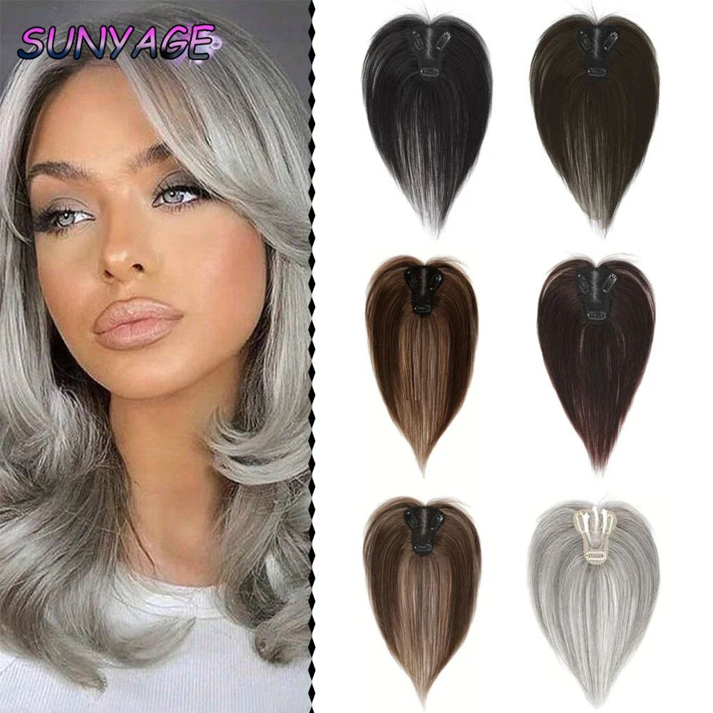 Wig Bangs Clip In Natural Synthetic Hair Bangs Fringe Hair Pieces Middle Part Hair Extension Topper For Women Hair Loss