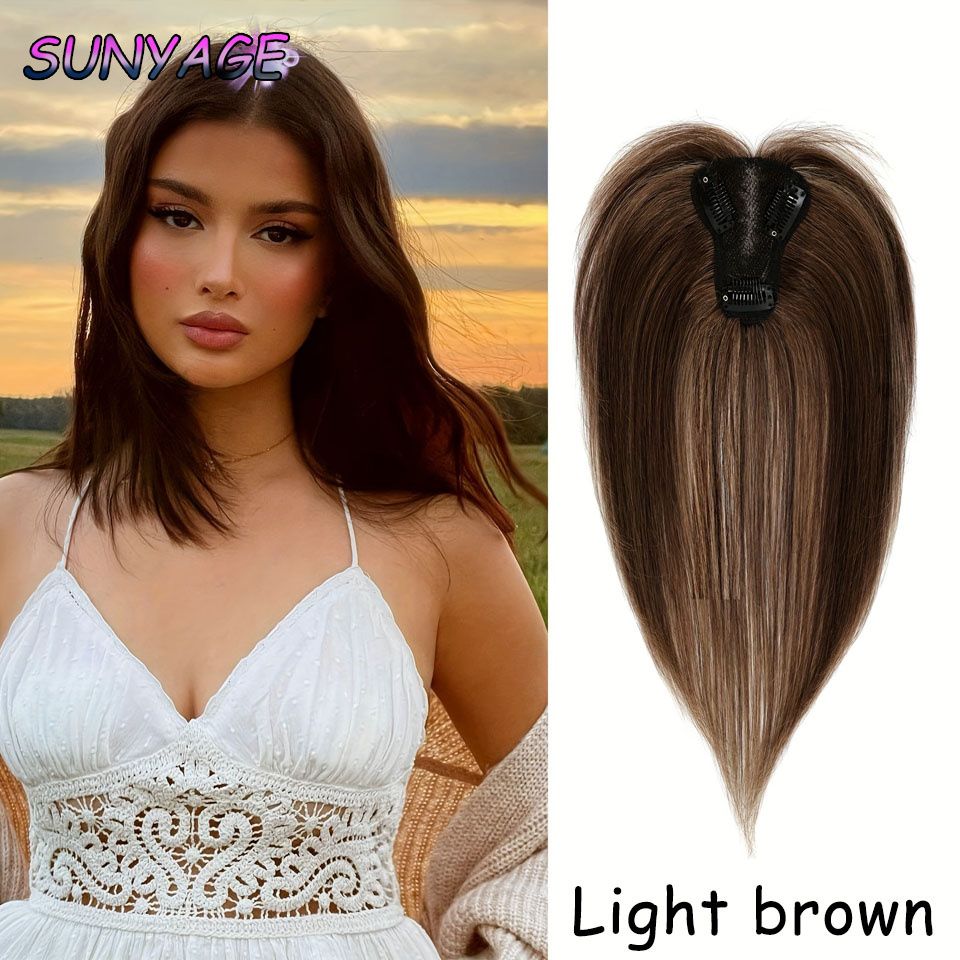 Wig Bangs Clip In Natural Synthetic Hair Bangs Fringe Hair Pieces Middle Part Hair Extension Topper For Women Hair Loss