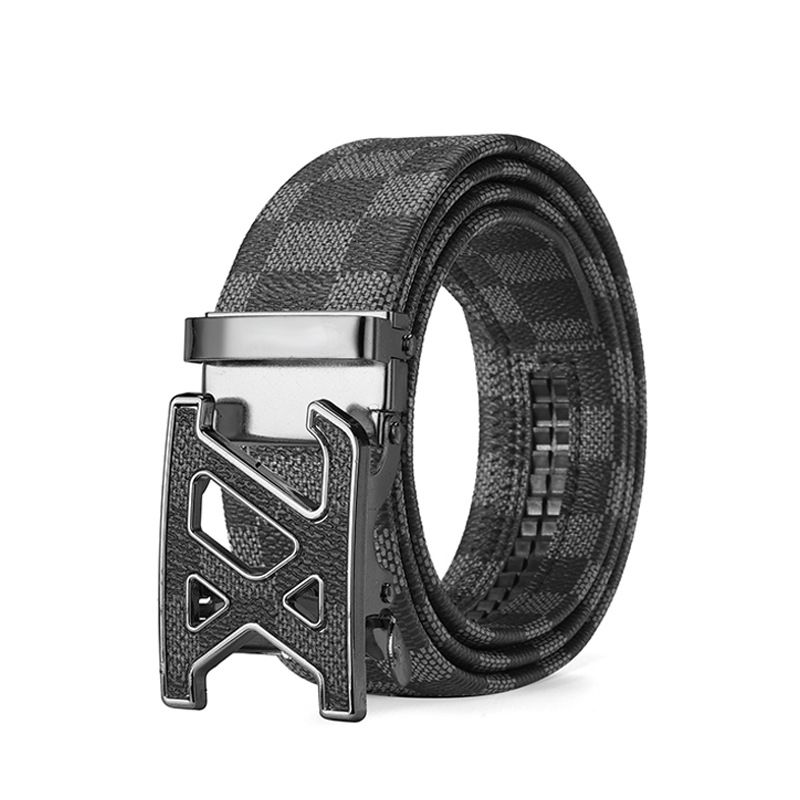 New genuine leather men belts waistband alloy automatic buckle men and women waistband versatile jeans belts for men 120cm