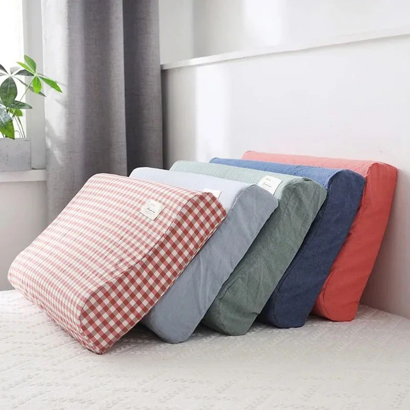 30x50cm Cotton Latex Pillowcase For Home Bedroom Sleeping Washable Memory Pillow Cover