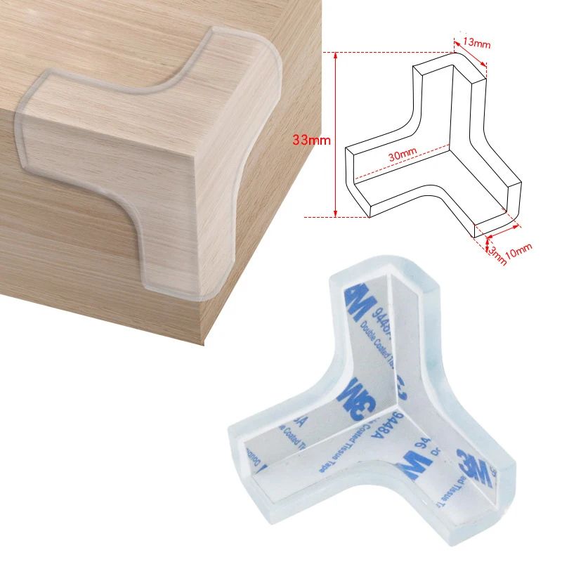 Child Baby Safety Silicone Protector Table Soft Transparent Children Anti Collision Table Corner Edge Protection Cover