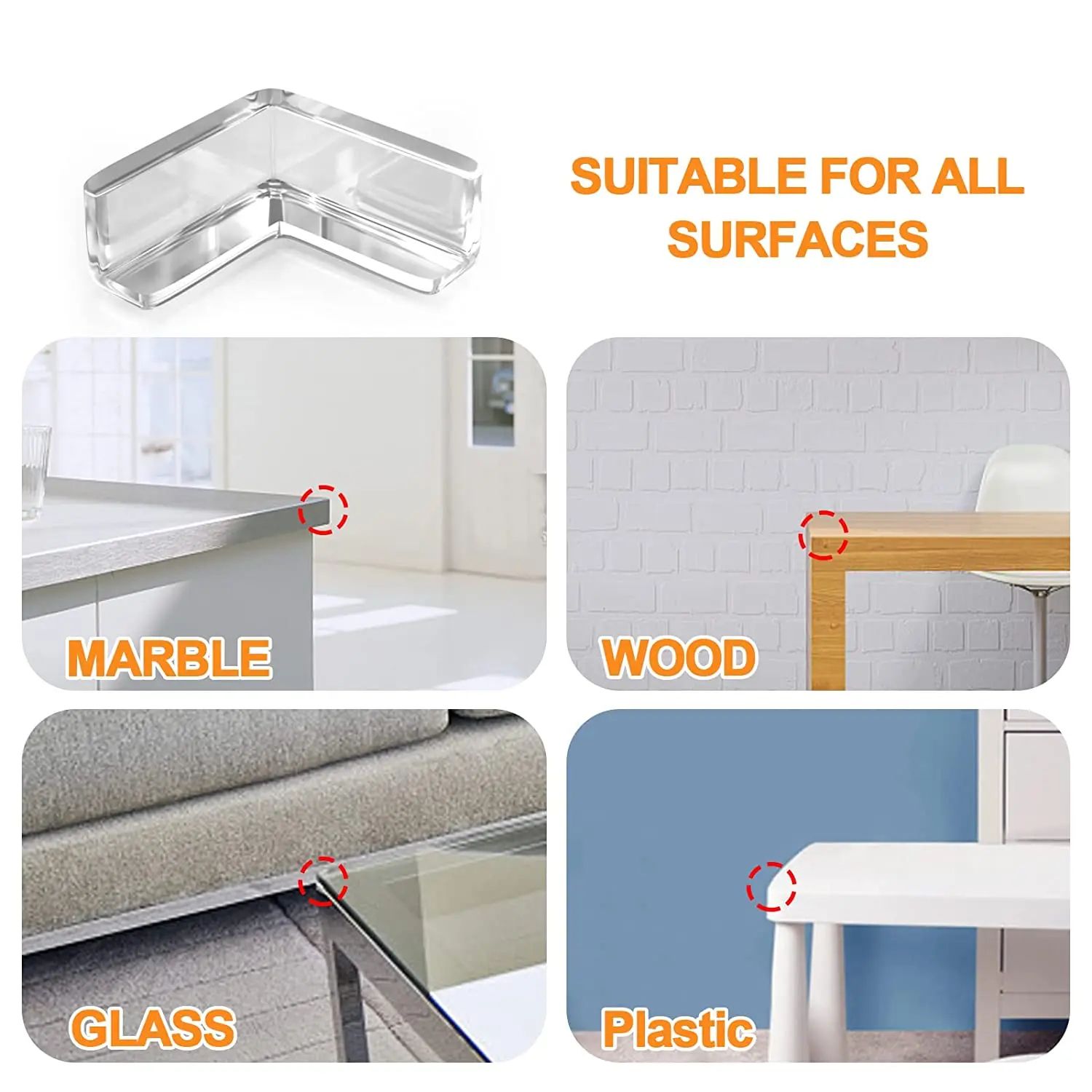 5pcs/10pcs Baby Safety Silicone Protector Table Corner Edge Protection Cover Electric Socket Children Anticollision Guards