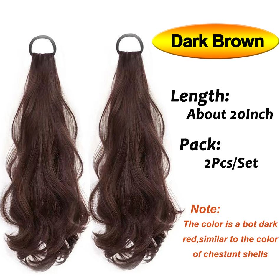 Vitality Synthetic Wig Ponytail Long Wavy Ponytail Hair With High Elasticity Rubber Band Heat Resistant Hairpiece For Daily Use