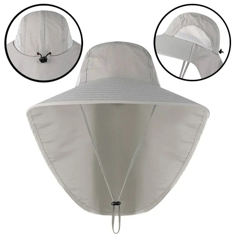 Wide Brim Baseball Hats for Women and Men Sun Defender Cooling Neck Guard Safari Cap for Hiking Fishing Outdoor Hat with Flap