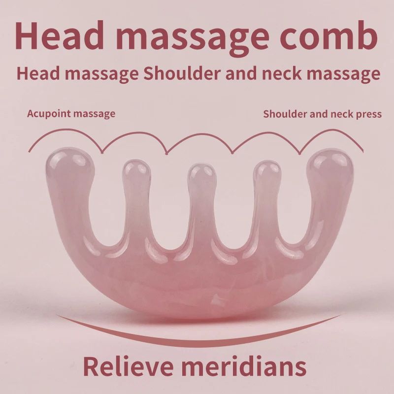 1pcs five-tooth meridian massage special hair massage meridian tool portable practical head massage comb home