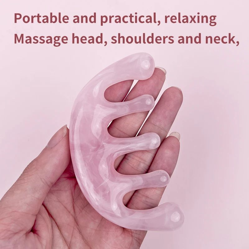 1pcs five-tooth meridian massage special hair massage meridian tool portable practical head massage comb home