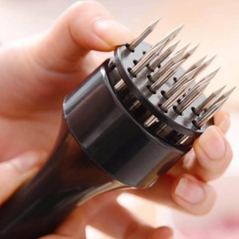 Hot selling kitchen cooking tools multifunctional manual meat piercer stainless steel barbecue auxiliary tools Tenderizer Needle 16-pin