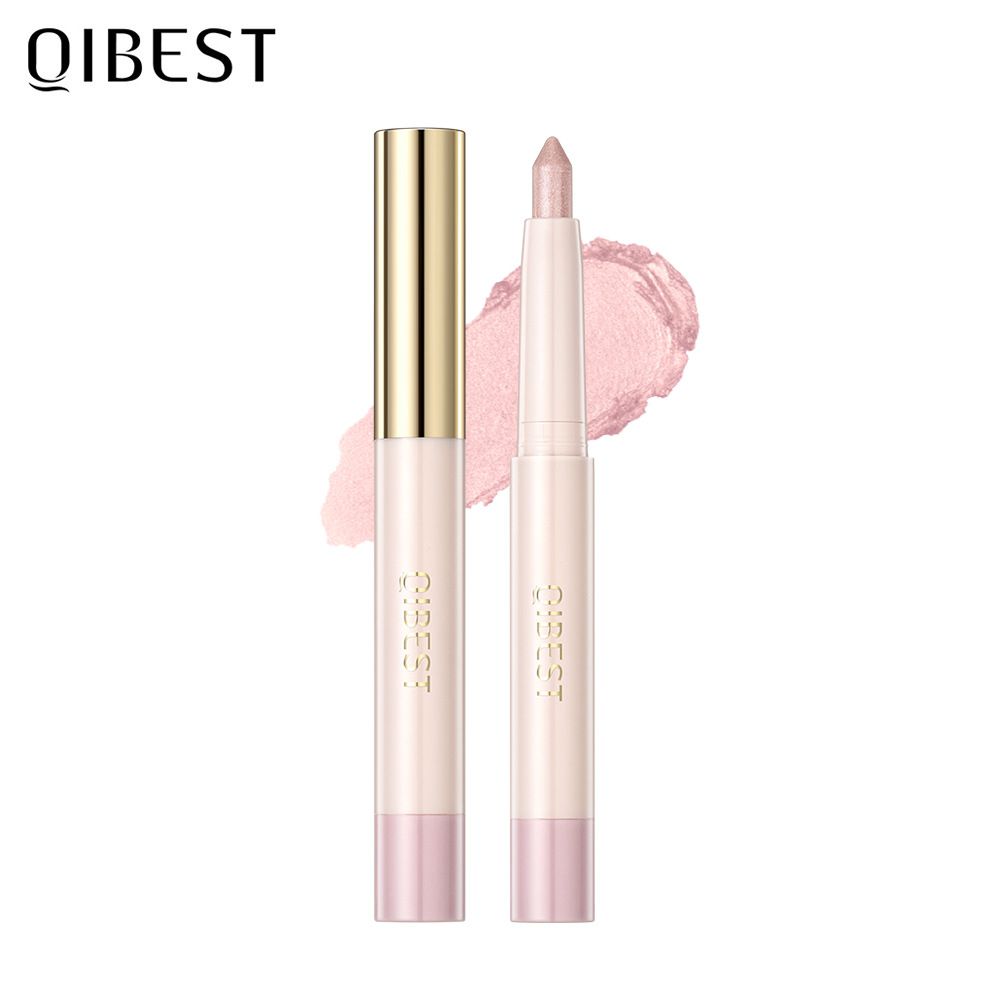 QIBEST cross-border lazy pearlescent shimmer eye shadow stick, high-gloss eye shadow, long-lasting, not easy to smudge, contouring eye makeup view 6