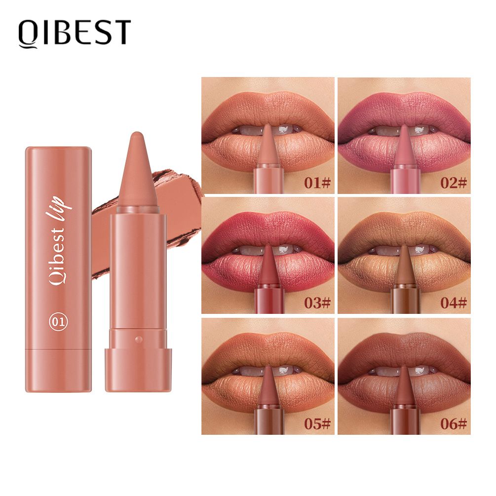 Matte rotating lipstick pen, natural waterproof lipstick and lipliner makeup pen