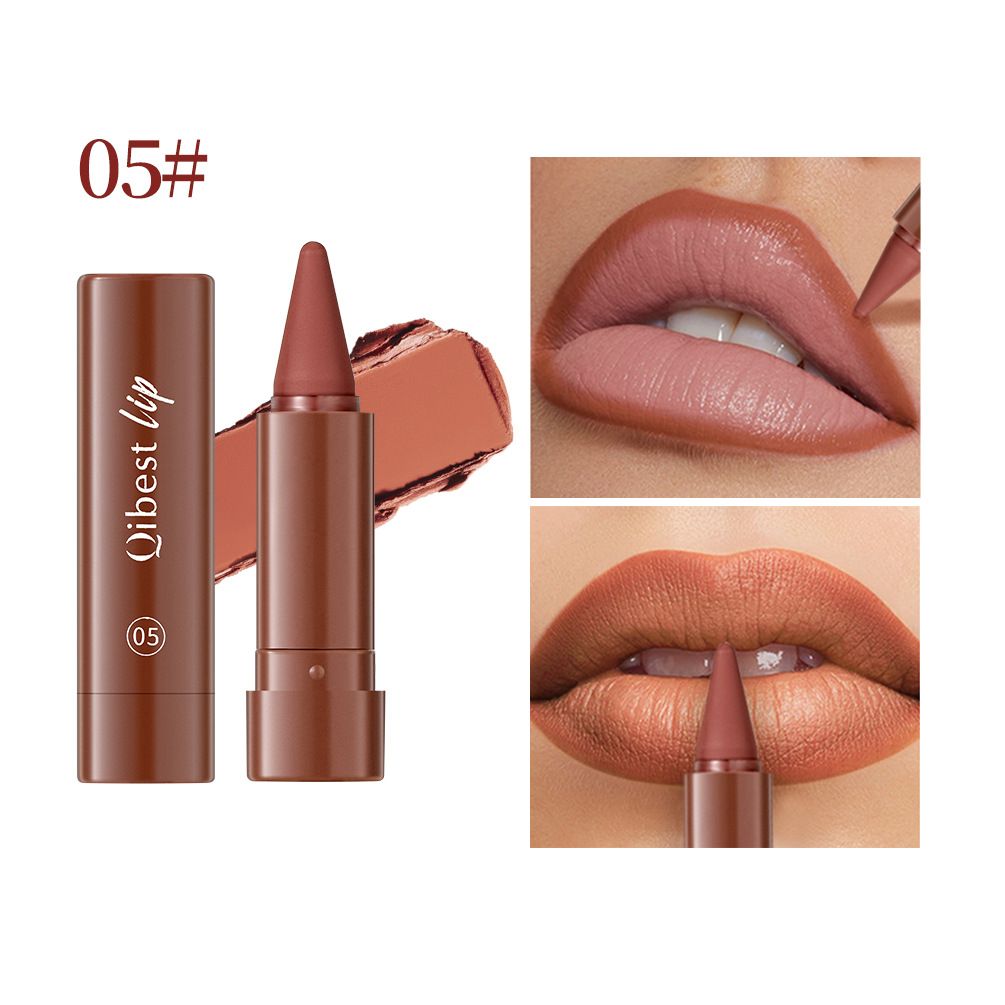 Matte rotating lipstick pen, natural waterproof lipstick and lipliner makeup pen