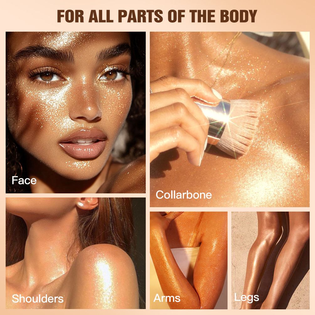 Face highlighter, body glow oil, skin brightening highlighter, sparkling brightening, sexy highlighter oil