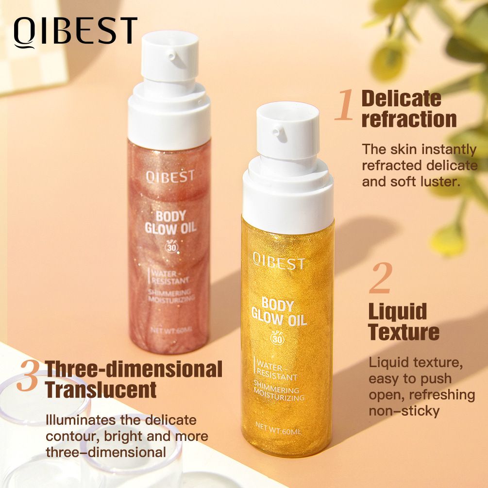 Face highlighter, body glow oil, skin brightening highlighter, sparkling brightening, sexy highlighter oil view 2