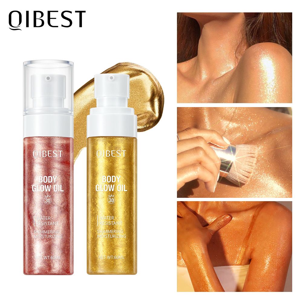 Face highlighter, body glow oil, skin brightening highlighter, sparkling brightening, sexy highlighter oil view 3