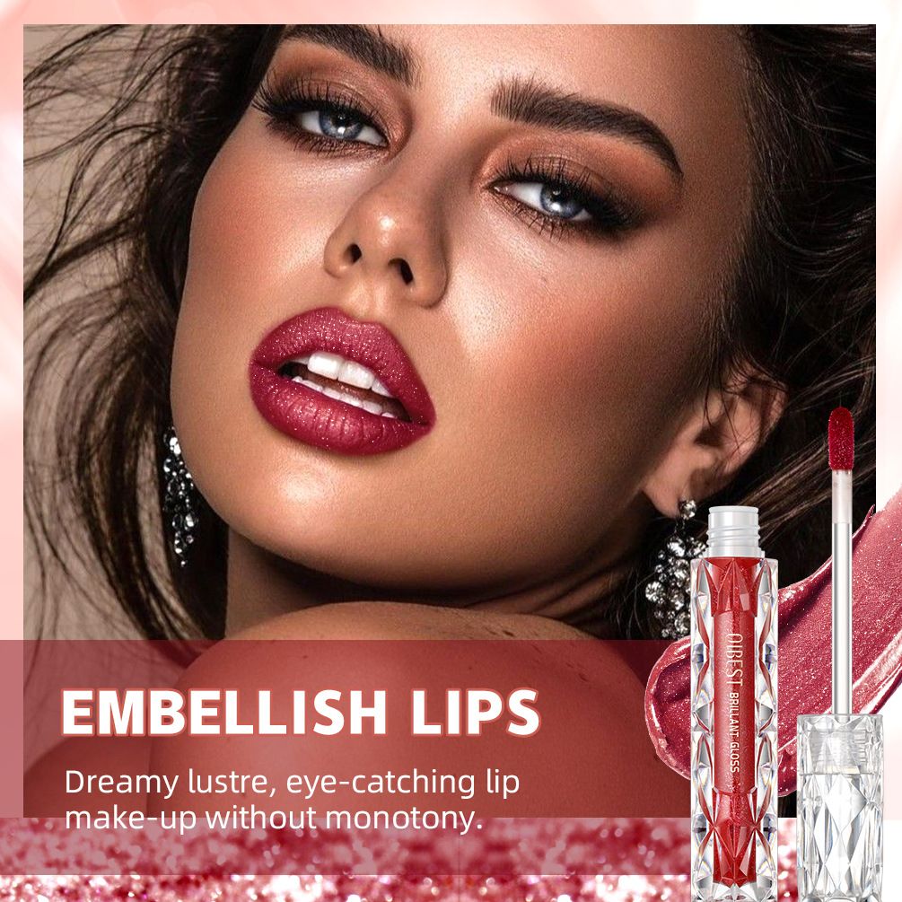 Liquid lipstick, metallic lip gloss, moisturizing pearlescent shimmer lip glaze, non-staining and non-fading
