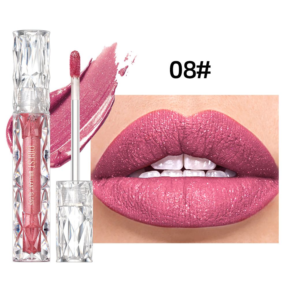 Liquid lipstick, metallic lip gloss, moisturizing pearlescent shimmer lip glaze, non-staining and non-fading