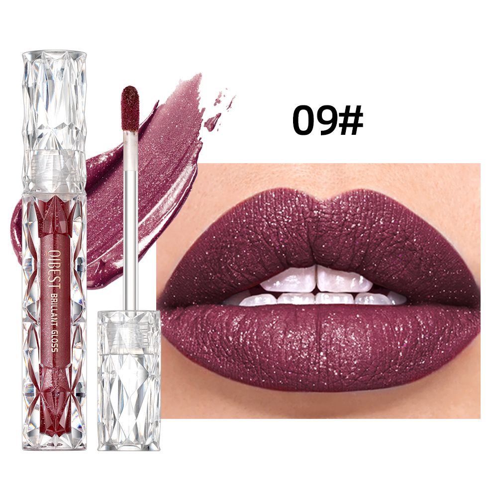Liquid lipstick, metallic lip gloss, moisturizing pearlescent shimmer lip glaze, non-staining and non-fading