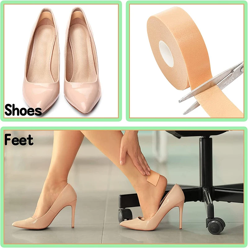 2.5/5M Women Silicone Gel Heel Cushion Protector Foot Feet Care Shoe Insert Pad Insole Sticker Useful Heel Protector CushionTape