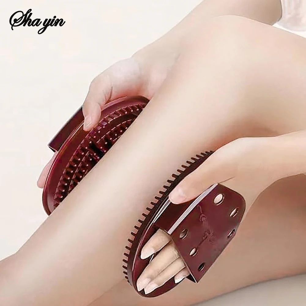 1pcs Meridian Slimming Brush Dredging Meridian Massage Five Elements Body Beauty Leg Universal Silicone Scraping Tool Health Care