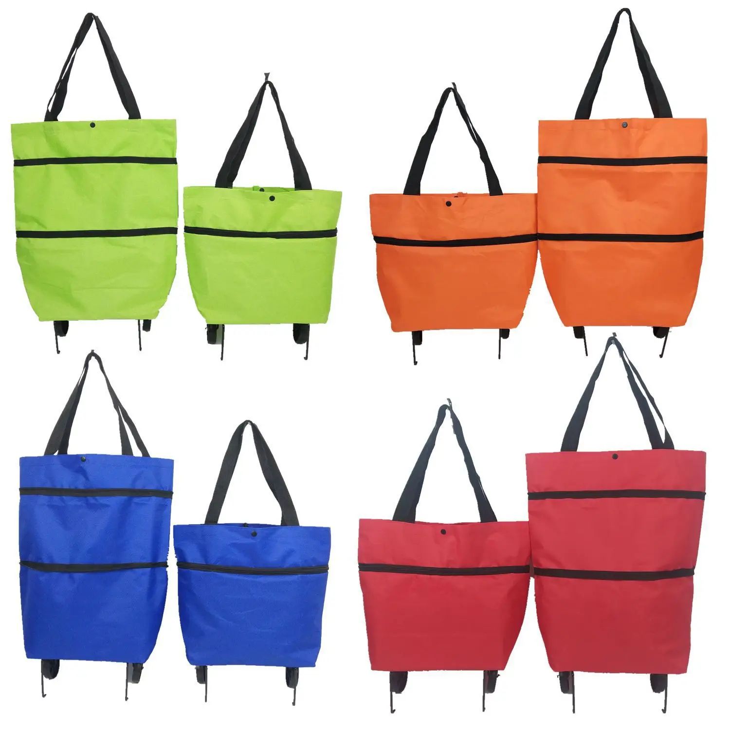 1PCS Folding Shopping Bag, Portable Tugboat Bag, Grocery Bag, Large Capacity Supermarket Bag