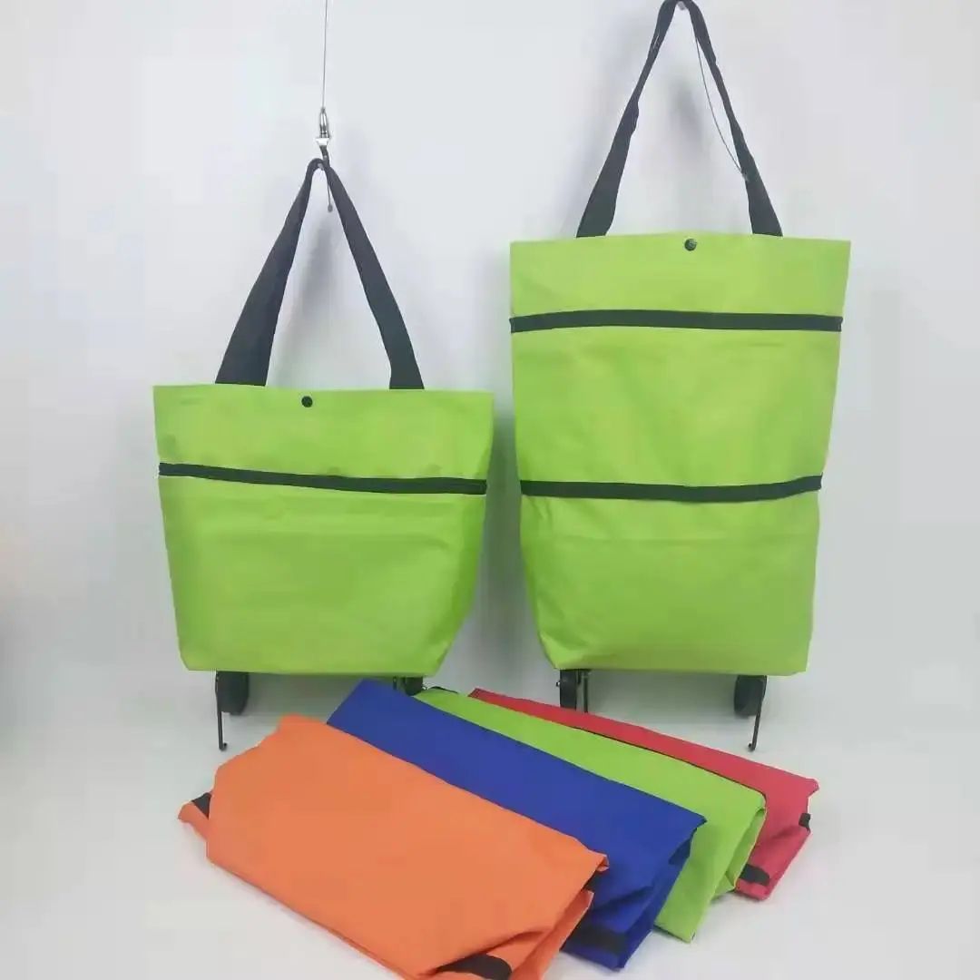 1PCS Folding Shopping Bag, Portable Tugboat Bag, Grocery Bag, Large Capacity Supermarket Bag