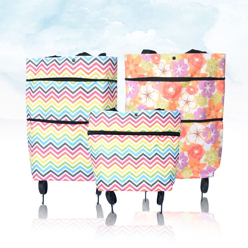New Folding Shopping Wheel Bags, Oxford Cloth Shopping Bags, Handle Bags, Trolleys, Home Trolleys, Supermarket Bags